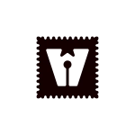 Logo design for tourism brand Visit Warwickshire. It is a bold "W" stylised to look like pen nib - reflecting the brand message of "Where England's story lives."